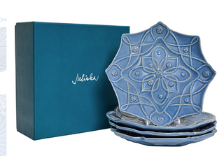Jardins du Monde Dessert/Salad Plate Set of 4