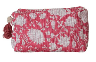 Cotton Voile Block Zip Pouch