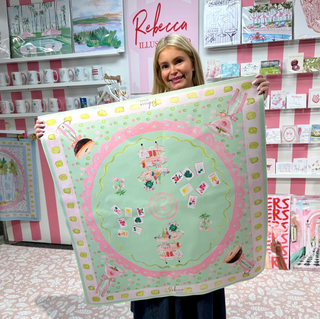 Rebecca Illustrated - Mahjong Mat-Bar Cart