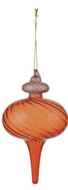 Two-Tone Glass Finial Ornament