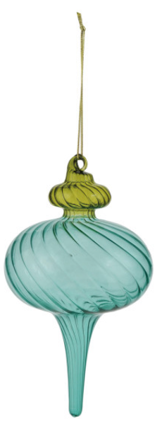 Two-Tone Glass Finial Ornament