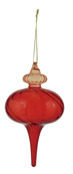 Two-Tone Glass Finial Ornament