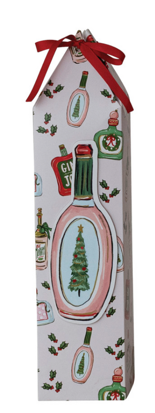Paper Wine/Gift Box with Ribbon Tie