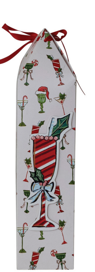 Paper Wine/Gift Box with Ribbon Tie