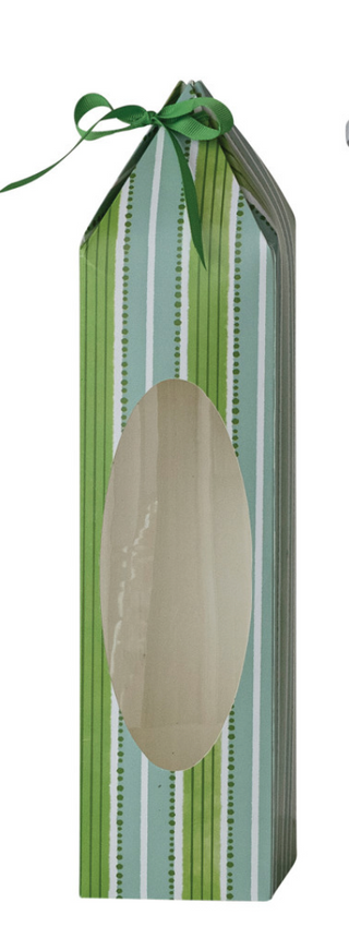 Paper Wine/Gift Box with Acetate Window & Ribbon Tie