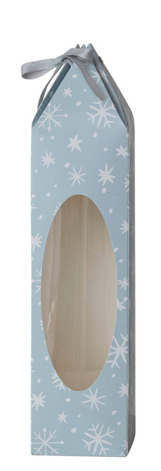 Paper Wine/Gift Box with Acetate Window & Ribbon Tie