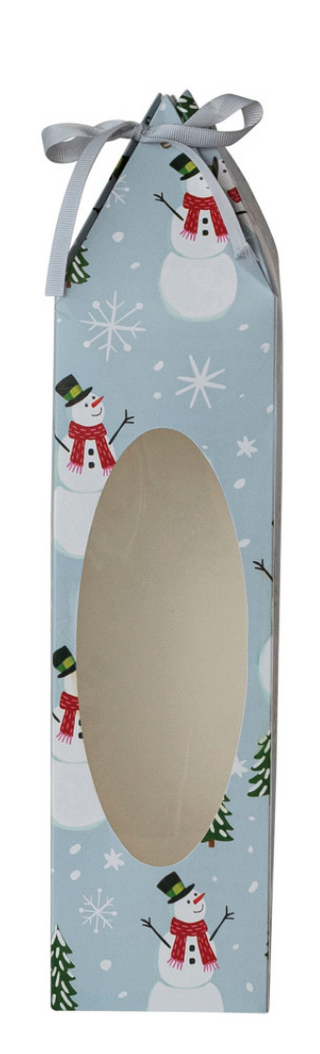 Paper Wine/Gift Box with Acetate Window & Ribbon Tie