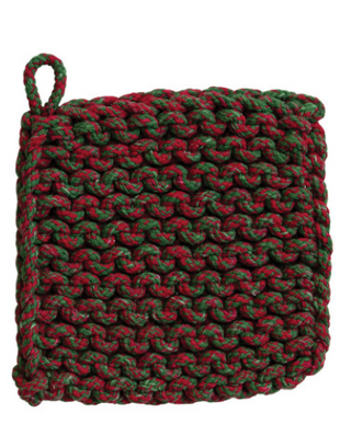 Melange Cotton Crocheted Pot Holder