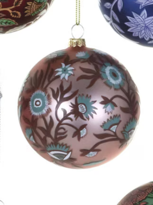 Block Print Bauble Ornament