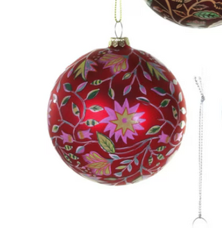 Block Print Bauble Ornament