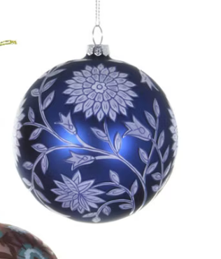 Block Print Bauble Ornament