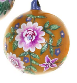 Floral Folk Bauble Ornament
