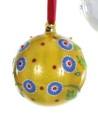 Floral Folk Bauble Ornament