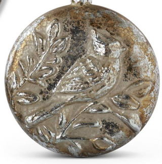 Mercury Glass Embossed Ornament