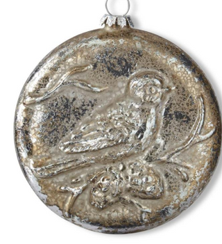 Mercury Glass Embossed Ornament