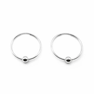 Endless Summer Single Sterling Hoop Earrings