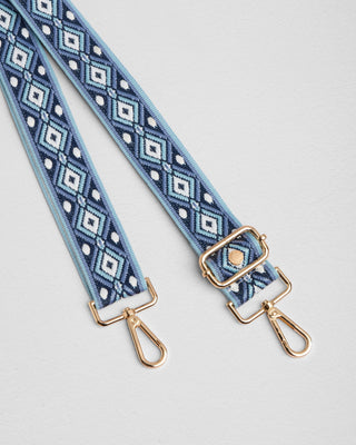 Pom Pom London Lupin Blue Tribal Motif Strap