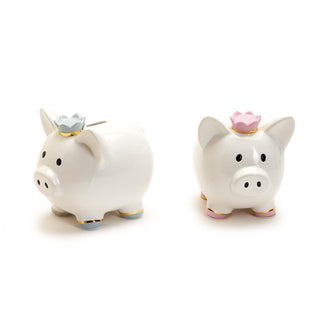 Piggy Bank with Crown in Gift Box by Two's Company