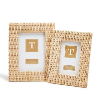 Criss Cross Weave Photo Frames, Set of 2 by Two's Company