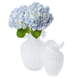 Pearl White Glass Vases, Set of 2 by Two's Company