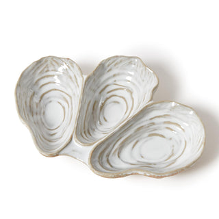 Oyster Shell 3-Section Tidbit Dish / Tray by Two's Company