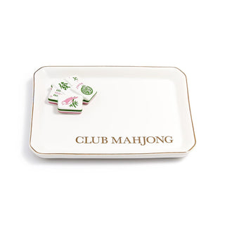 Mahjong Iconic Trinket / Desk Tray with Saying in Gift Box by Two's Company