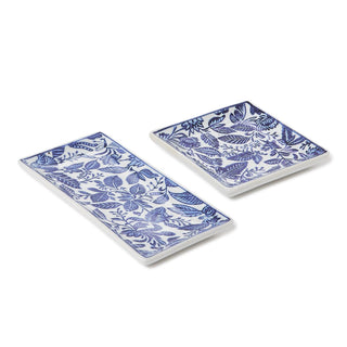 Chinoiserie Hand-Painted Trinket / Desk Trays, Set of 2 by Two's Company