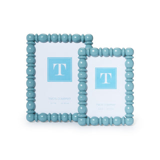 Hobnail Cottage Blue Photo Frames, Set of 2 by Two's Company