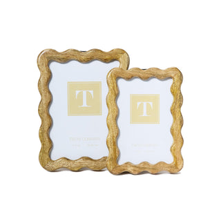 Wood Wave Photo Frames, Set of 2 by Two's Company