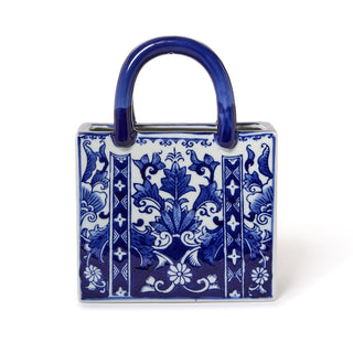 Chinoiserie Hand-Painted Blue & White Purse by Two's Company