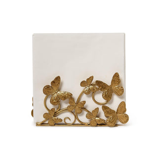 Gilded Gold Fluttering Butterfly Napkin Holder by Two's Company