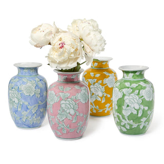 Pastel Palette Chinoiserie Floral Vase by Two's Company