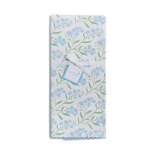 Forget-Me-Not Dish Towels with Ric Rac Trim, Set of 2 by Two's Company