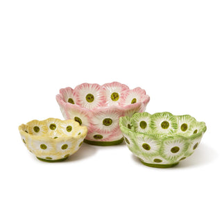 Blooming Beauty Flower Relief Bowls, Set of 3 by Two's Company