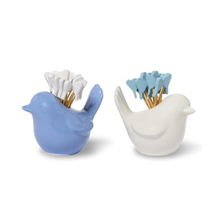 Bird Pick Holder with 20 Bird Cocktail Picks by Two's Company