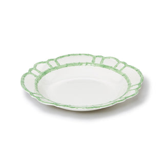 Green Bamboo Touch Bowl with Bamboo Rim by Two's Company