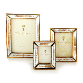 Gold Leaf Photo Frames, Set of 3 by Two's Company