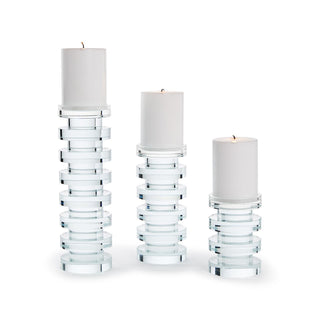 Crystal Candle Holders, Set of 3 by Two's Company