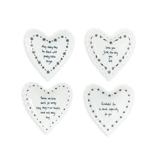 Flora Scalloped Heart Trinket Dish by Two's Company