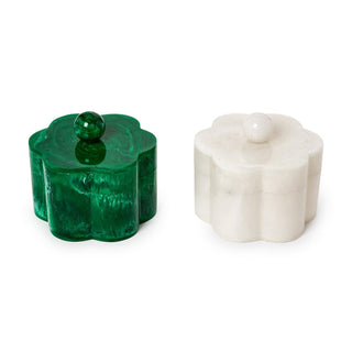 Marbleized Resin Covered Box by Two's Company