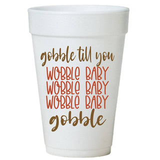 Gobble Baby Wobble Baby Thanksgiving Cups