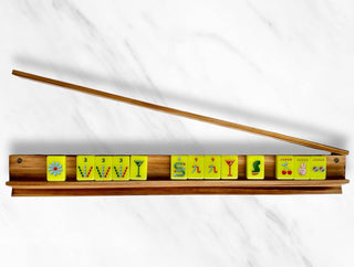 Wood Mahjong Racks & Pushers (Set of 4)