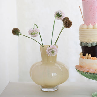 Glass Pleated Vase