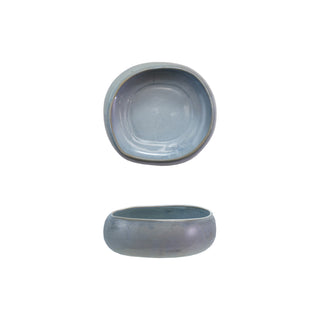 Blue Stoneware Organic Shaped Bowl