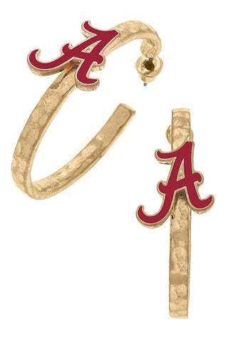 Enamel Game Day  Hoop Earrings