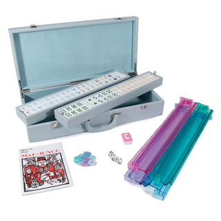 Martini Hour Mahjong Set - Pearlized Blue