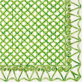 Paper Cocktail Napkins Botanical Cane Grn Rosanne Beck