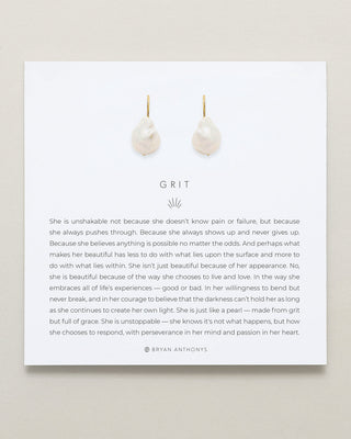 Grit Drop Earrings - 14k Gold