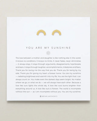 You are My Sunshine Earrings - 14k Gold