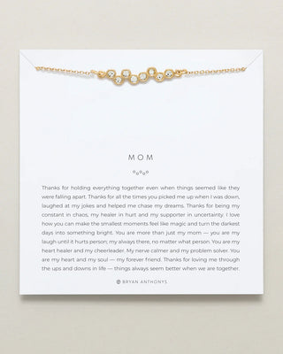 Mom Necklace - 14k Gold / Crystal